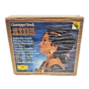 Verdi Aida Claudio Abbado Ricciarelli Domingo 3 CD Set Germany, Deutsche Grammop